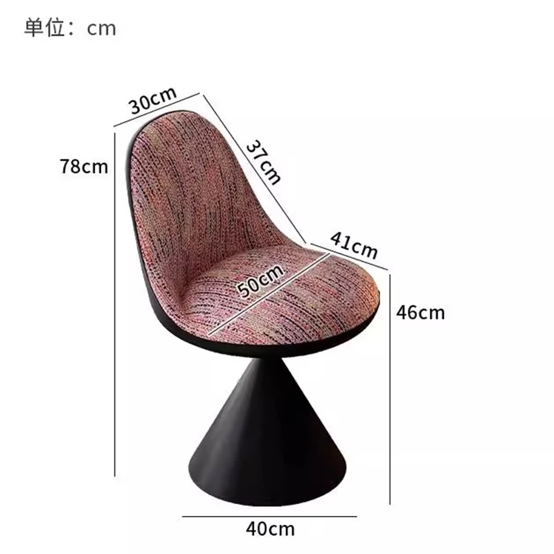 @ Nordic Luxury Makeup Chair French Bedroom High-end Rotatable Makeup Stool Creative Comfortable Backrest Home Furniture view 6