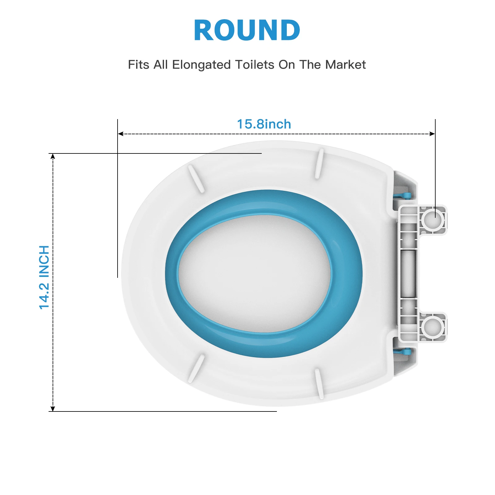 Toilet Seat With Toddler Seat Built In, Round Toilet Seat for Potty Training, Fits Both Adults and Children, Slow Close