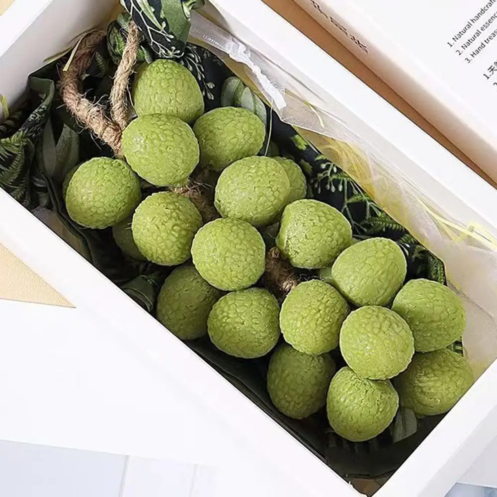 صابون ليتشي البارد المقلد المحمول، صابون تنظيف معلق لطيف يمكن قطعها من الرغوة الغنية المصنوعة يدويًا للاستحمام #3