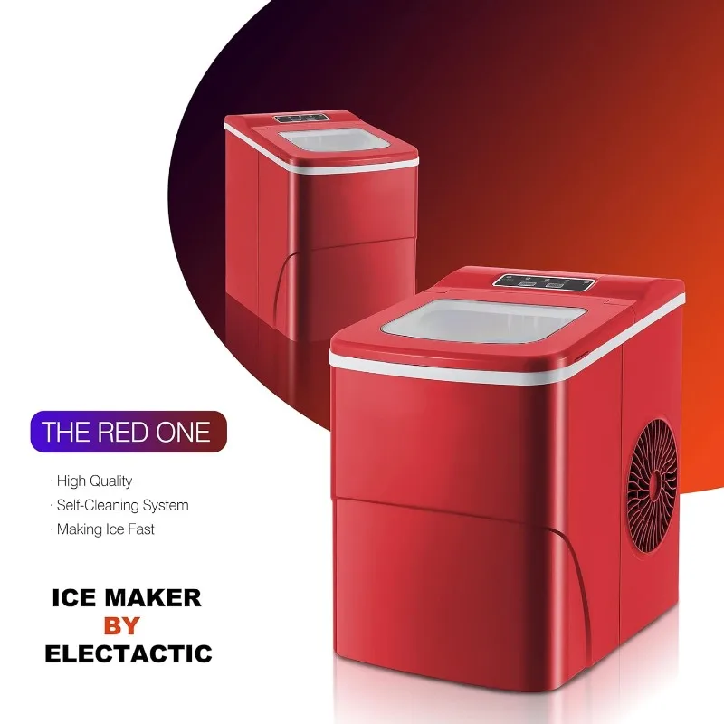 Ice Maker Countertop Portable Ice Maker Machine Self-Cleaning 30lbs/5Mins/24Hrs 2 Mode Machine Counter Maker with Scoop