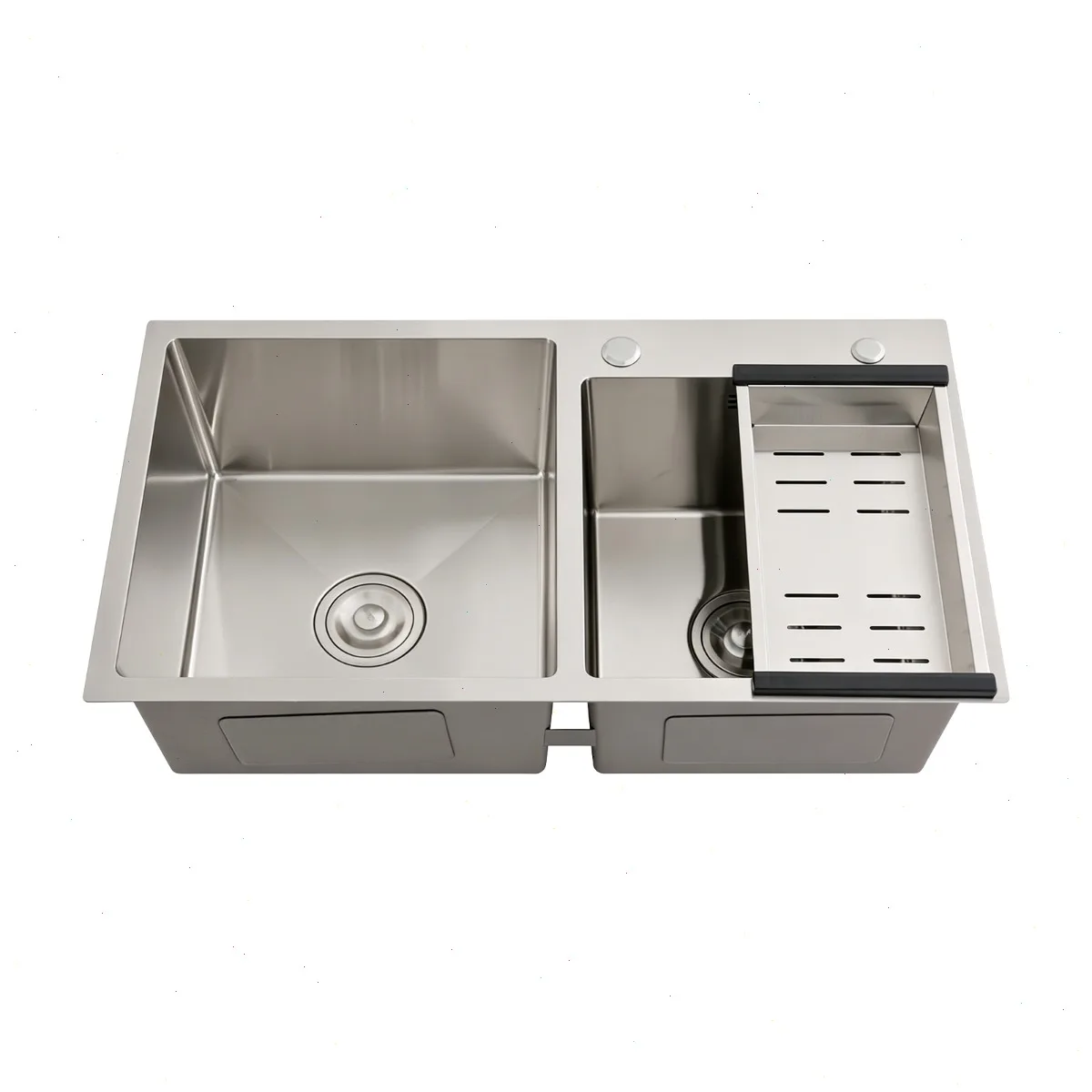 Stainless Steel Kitchen Sink, Water Basin, 78x43x21cm/30.7*16.9*8.3in, Large Rectangular, Silver Brushed with Strainer Basket Set, Durable Anti-Rust, Fast Drainage, Food Residue Filter for Kitchen Cleaning