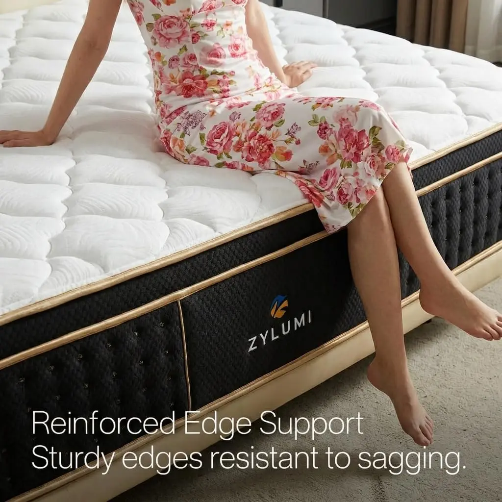 12 Inch King Mattress,Hotel Luxury Hybrid Mattress in A Box, Pocket Innerspring for Motion Isolation, 365-Night Trial & Forever