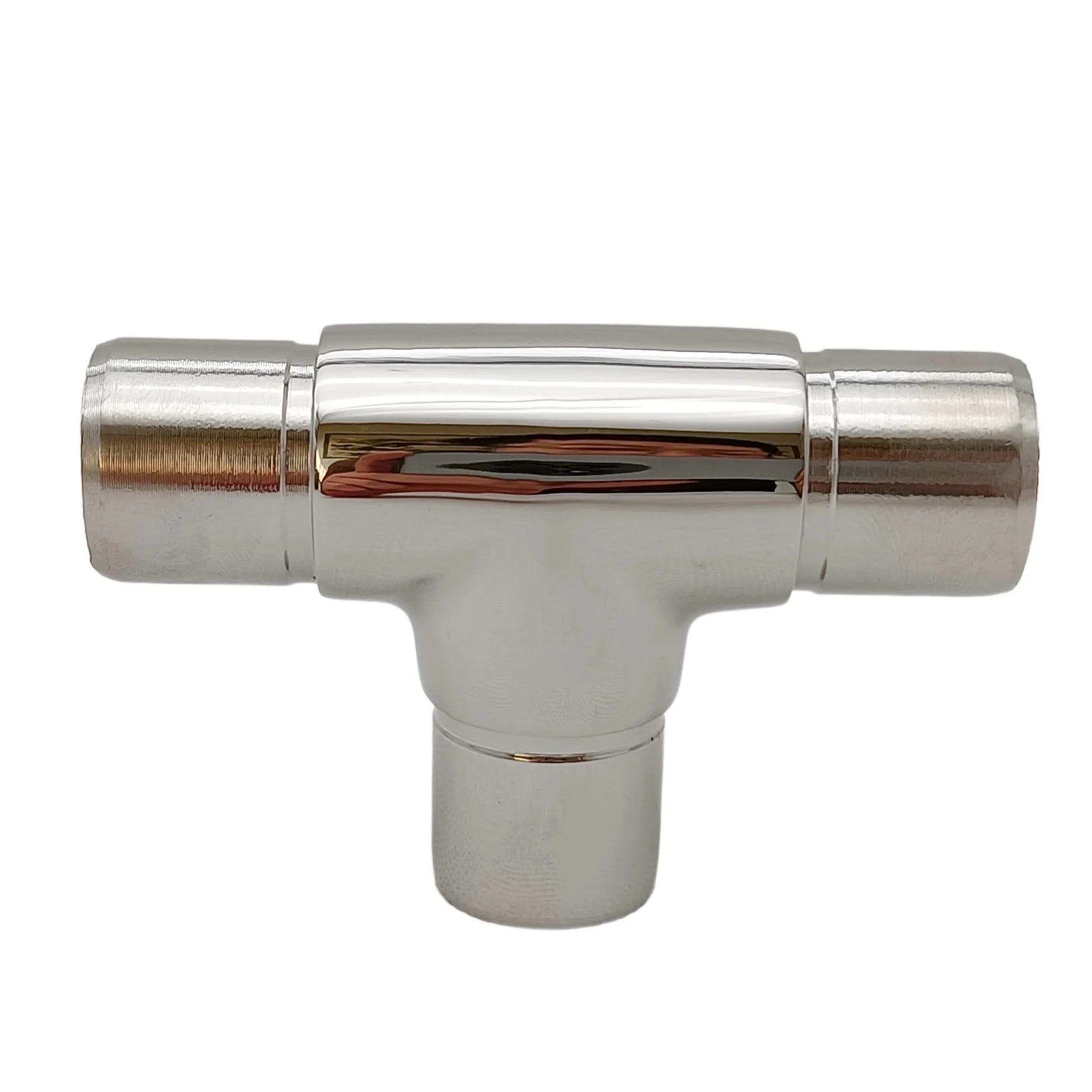 Stainless Steel 3 Way Handrail Elbow 90° Railing Tube Connector Fits 1 Inch OD Round Tube Top Railing on Cable Railing Deck