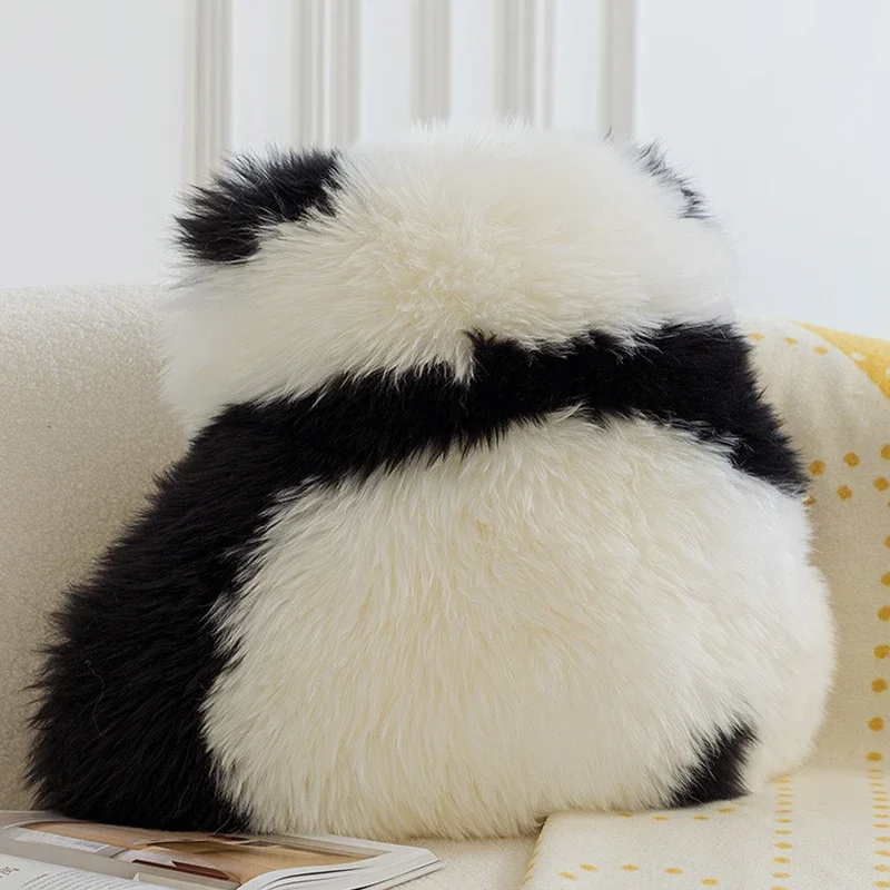 

INS Cute Soft Panda Back Shadow Silhouette Plush Toy Throw Pillow Stuffed Animal Panda Chair Unique Sofa Decor