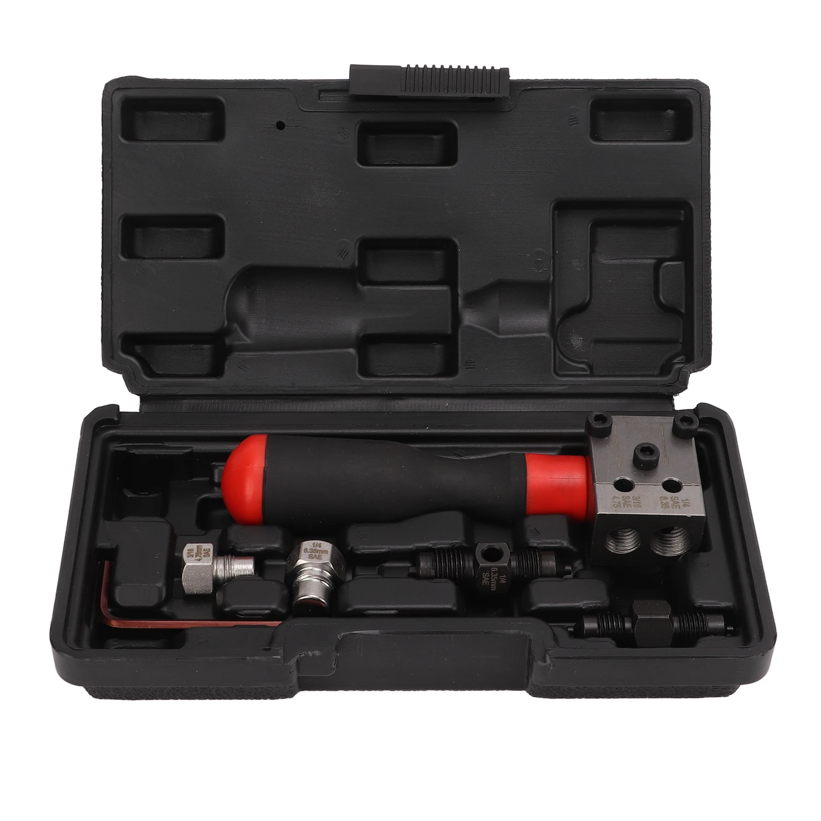 

New 3/16in 1/4in Single Double Flare Adapter Pipe Flaring Kit Copper Tube Brake Line Universal Auto Repair Tools Accessories