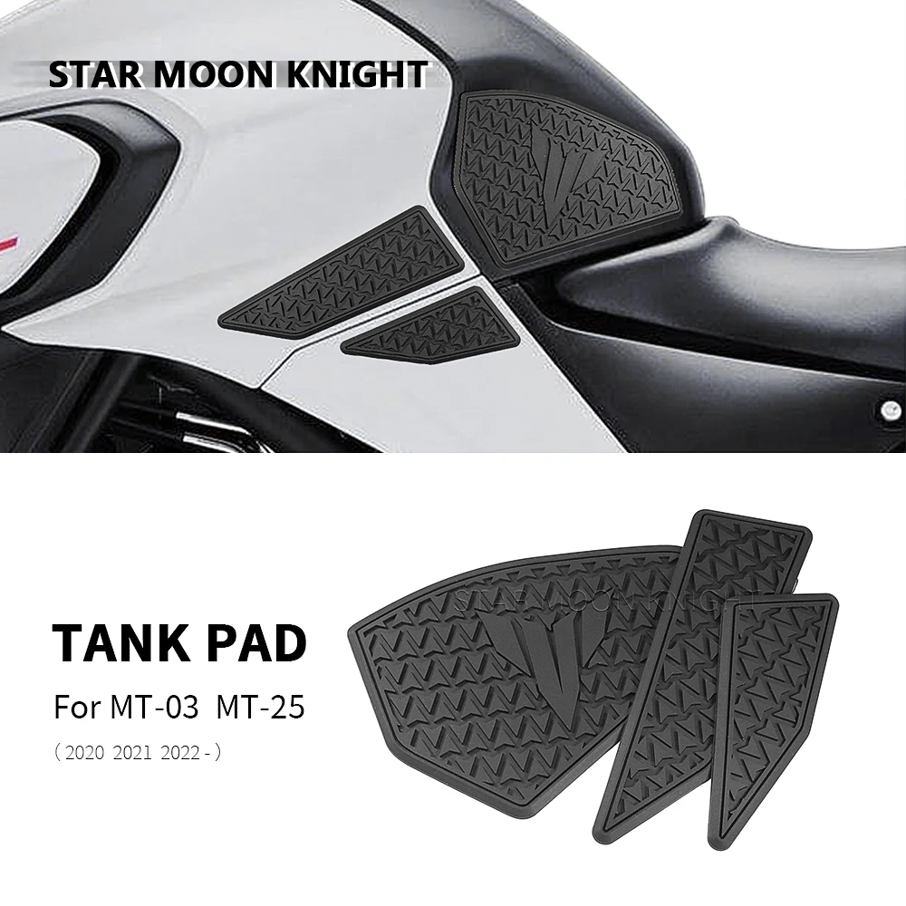 

For Yamaha MT-03 MT03 MT-25 MT25 2020 - 2022 Motorcycle Side Fuel Tank Pads Protector Stickers Decal Gas Knee Grip Traction Pad