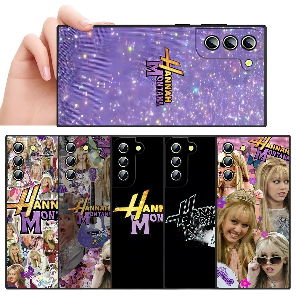 H-Hannah M-Montana Phone Case for S23 Samsung S24 Ultra S22 S20 Fe S21 Plus Galaxy A54 A34 A24 A53 M54 Note 20 Back Cover