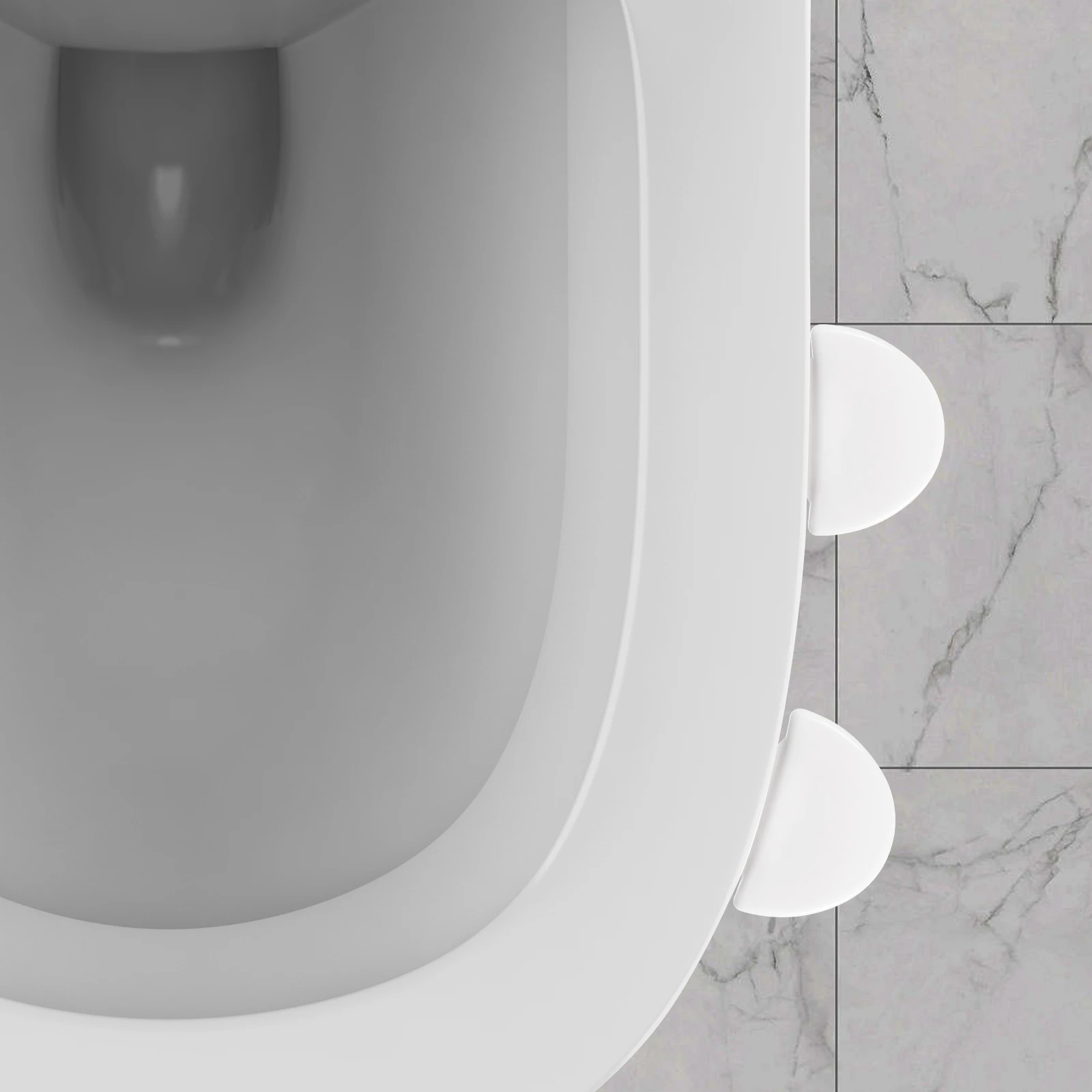 2 pcs Toilet Seat Lifter Adhesive Abs Cover Picker Holder Riser Gadget Bathroom Part Lid Tool Fit Easy Operate Bowl Tab