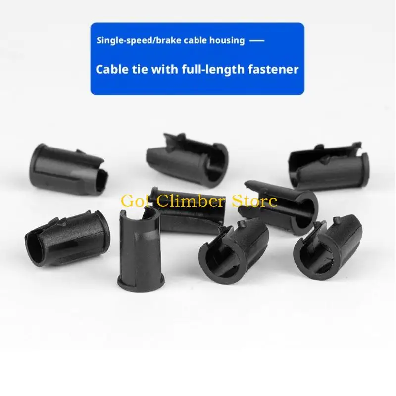 Q84C Bike Brake Cable Housing Clip for Routing and Service, Plastic Open Slot Line Guide for Cyclists and DIY Repair Tasks