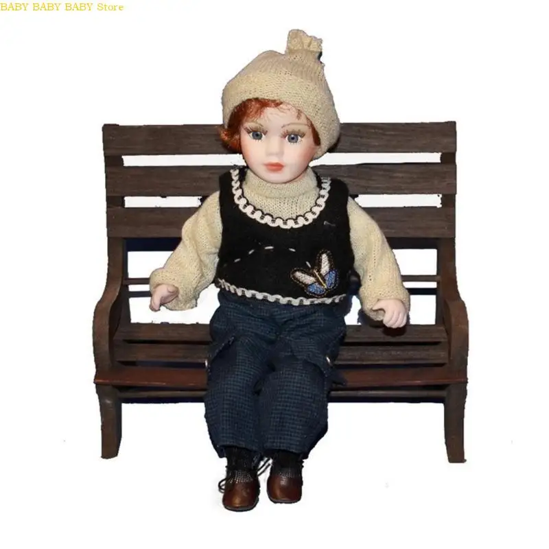 

Q81a сельская викторианская кукла фарфоровой куклы с прекрасным платьем на доме кукла центральная декорация 35 -сантиметрового