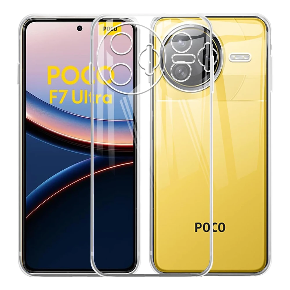 Ultra Thin Case For Xiaomi POCO F7 Ultra F6 F5 F4 F3 X7 X6 X5 X4 X3 Pro GT 5G Back Cover Silicone Soft Anti-Drop Clear Shell