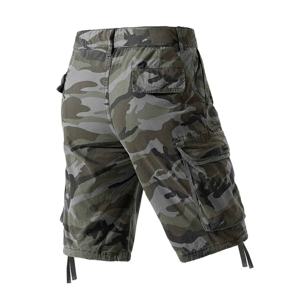 Men's Camo Cargo Shorts Outdoor Multi-Pocket Cotton Casual Shorts Summer Half Pants Breathable Shorts - Image 3
