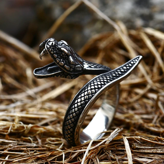 Stainless Steel Snake Mens Ring Snake Ring Men Jewelry Mens Vintage Snake Ring Hot Aliexpress