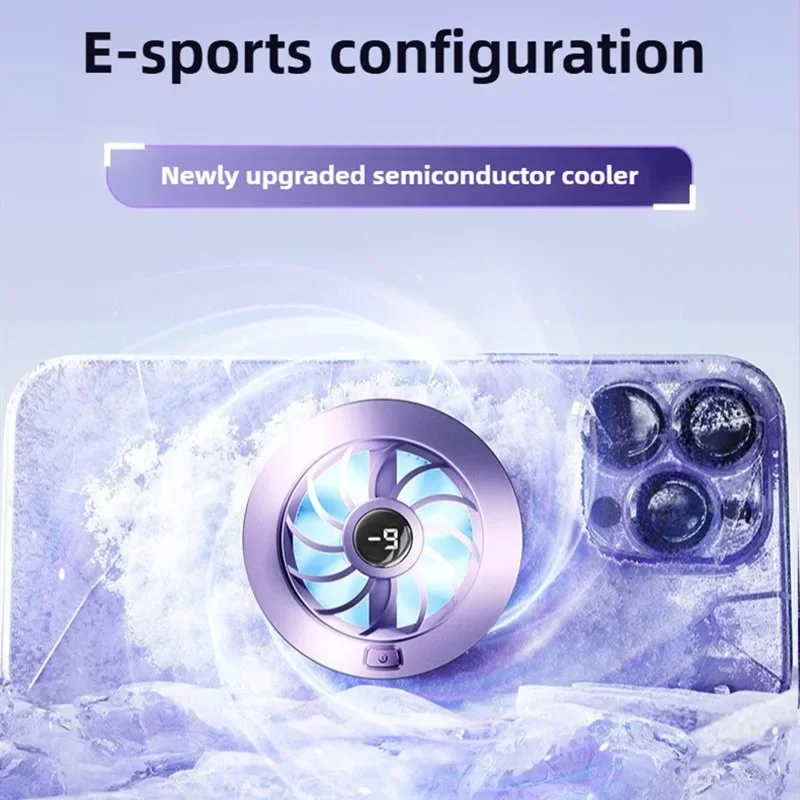 GD35 Mobile Phone 4 Gears PUBG Game Cooler Semiconductor Refrigeration Magnetic Cooling Radiator for IPhone 12 13 14 15 Pro Max