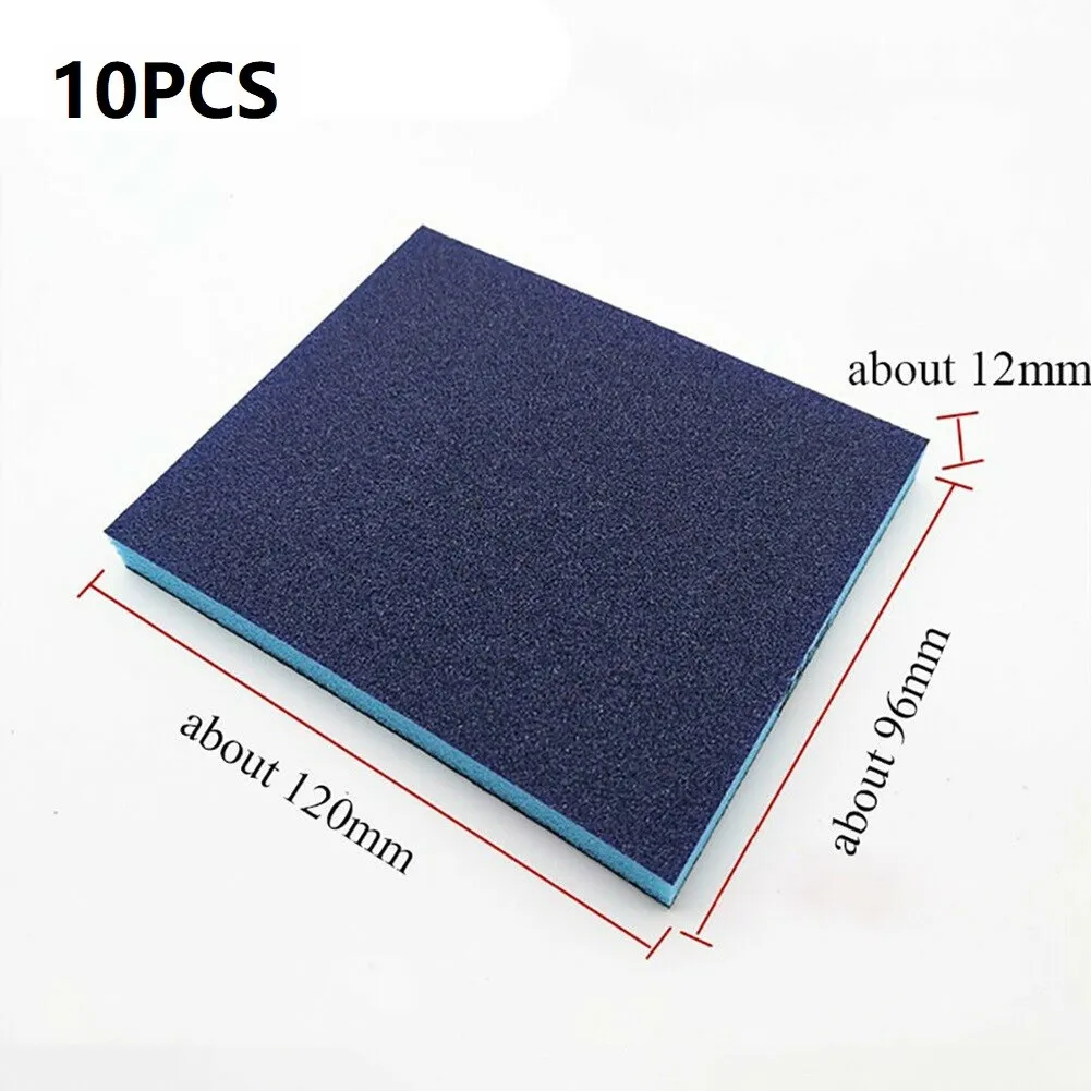บล็อกขัดฟองน้ําขัด Pad เครื่องมือ 96X120X11 มม.อลูมิเนียมออกไซด์ยืดหยุ่นขัดบล็อกเปียก/แห้ง 10pcs