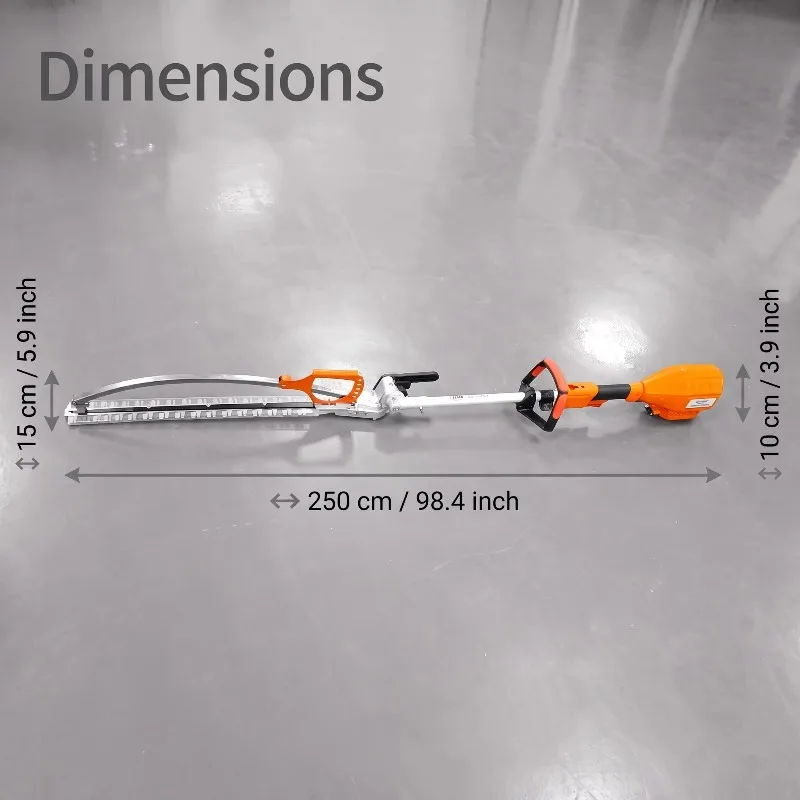 Industrial 48V Lithium Battery Hedge Trimmer 63cm Long Reach Shrub Trimmer Cordless Hedge Shear OEM ODM Support