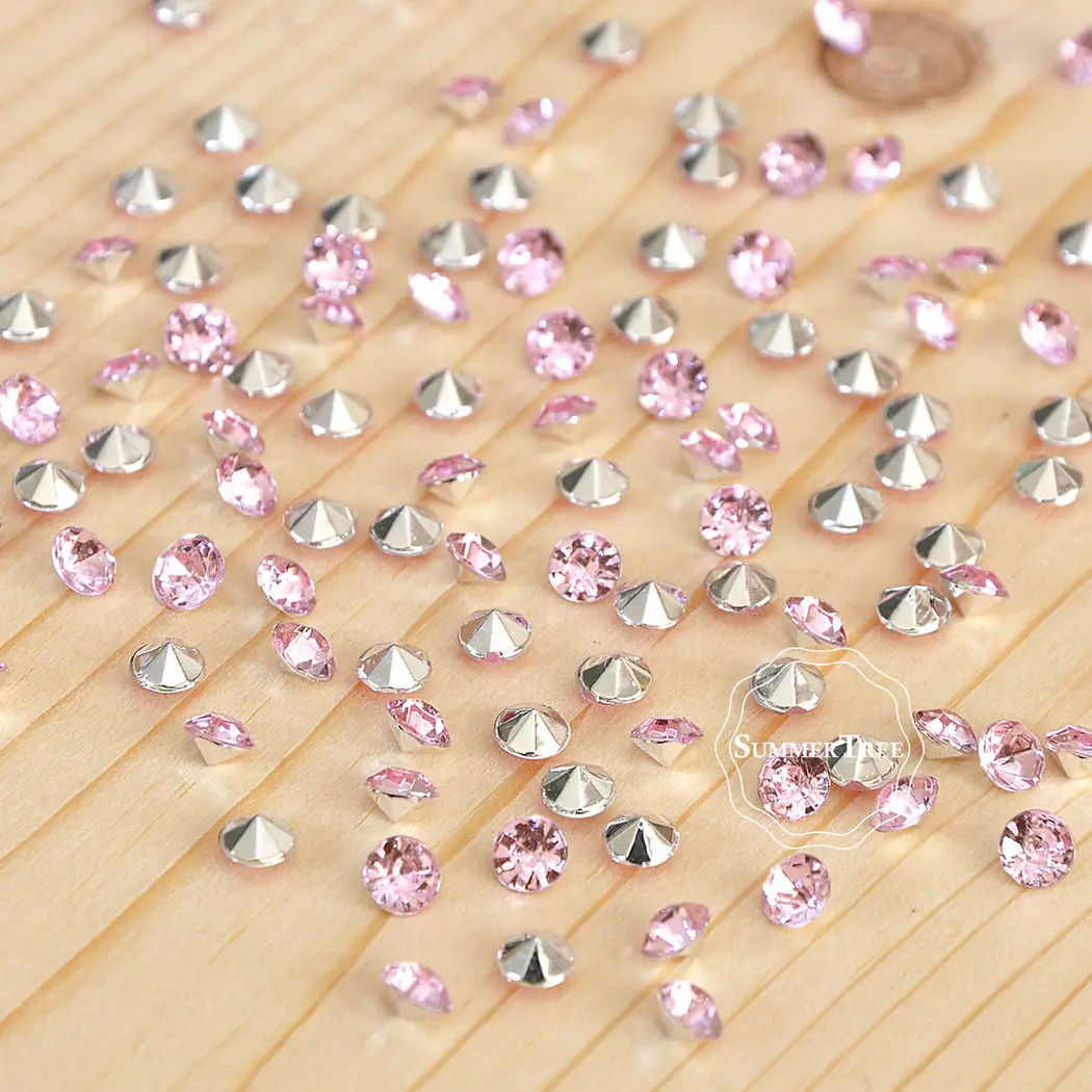 1000pcs/pack Artificial Diamond Confetti Crystal Table Scatter Bridal Shower Wedding Party Decoration 4.5mm 1/3Carat