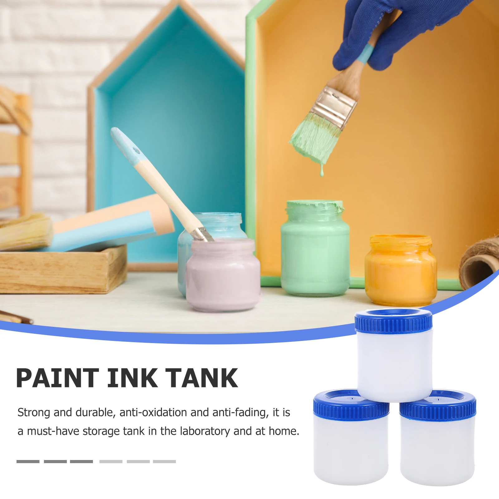 

3pcs Plastic Sealing Can Thickened Dispensing Container For Paint Pigment Use Reusable Durable Liquid Container