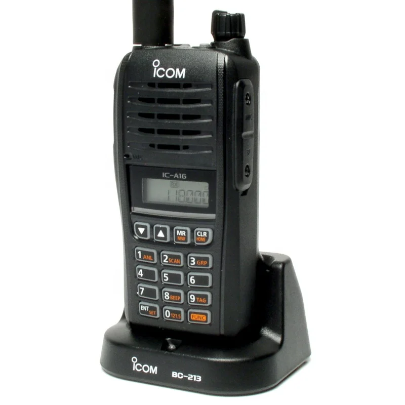 

ICOM IC-A16/A16E VHF Air Band Aviation Handheld Radio | 8.33kHz Transceiver Portable 2-Way COM Radio
