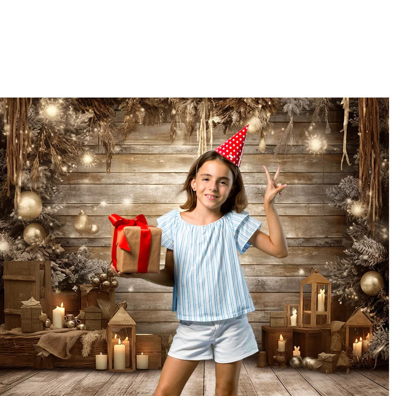 Bonvvie Christmas Photography Background Window Fireplace Xmas Tree Gift Family Party Decor Baby Portrait Backdrop Photo Studio