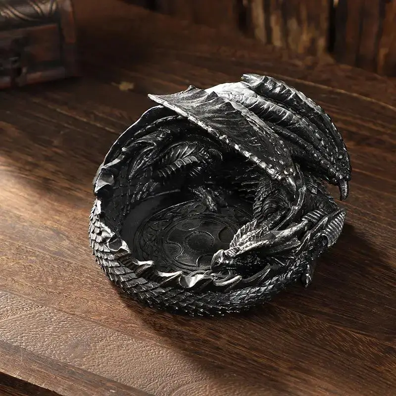 Stylish Dragon Pattern Resin Ornament - Portable, Durable, Cute and Festive Home Decor