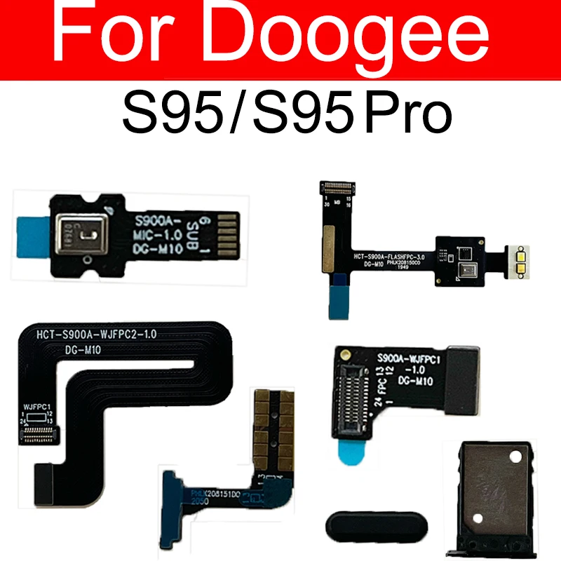 For Doogee S95 S95Pro Dual Flash Light Sensor Flex Cable phone USB Board Charging Dock Extension Inside FPC Anti Dust Mesh