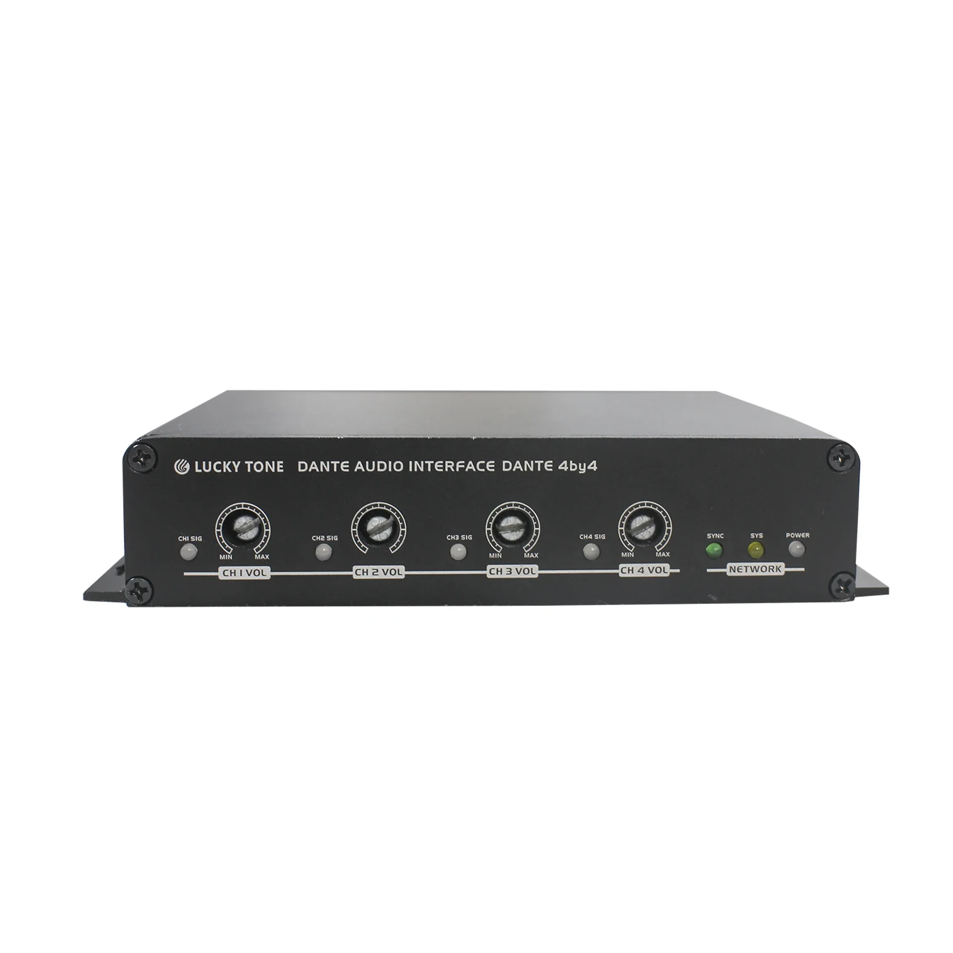 4 in 4 Out Dante Converter/Transmitter with Independent Volume Control Per Channel