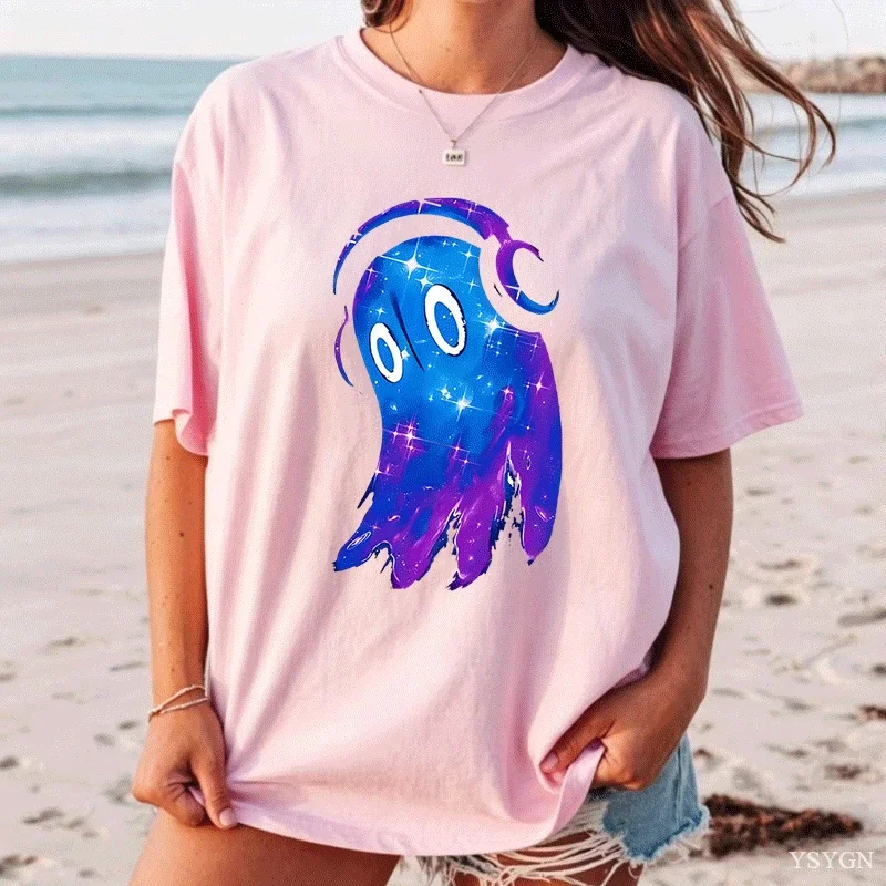 Undertale Napstablook Music Ghost T Shirt Casual Cotton Short Sleeve Women Sclothes O Neck Top Summer Graphic T Shirts Oversized
