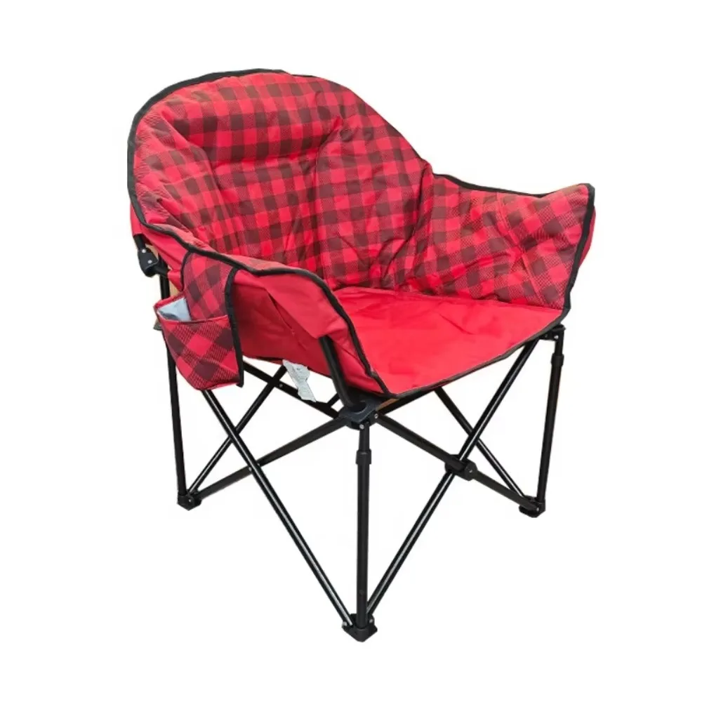 Outdoor Heavy-Duty Steel Moon Chair for Adults Winter Comfortable Foam Padded Folding Beach Camping Dish Chair Convenient for