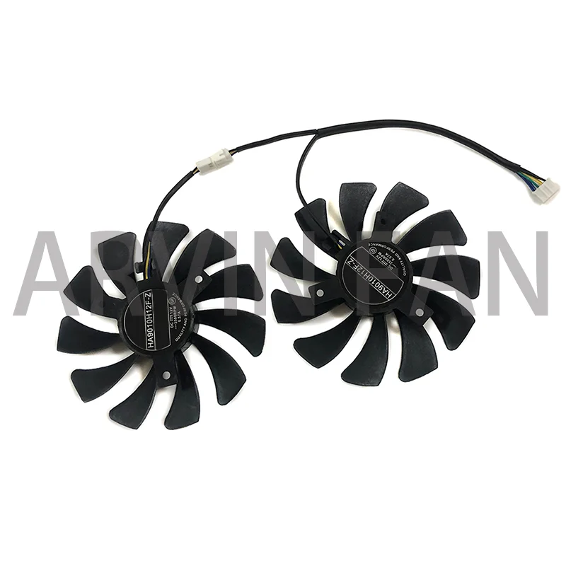 2 pièces/ensemble GPU carte vidéo ventilateur HA9010H12F-Z VGA refroidisseur pour GTX1060 MINING RTX 2060 SUPollGTX1660 GTX 1660Ti VENTUS remplacer