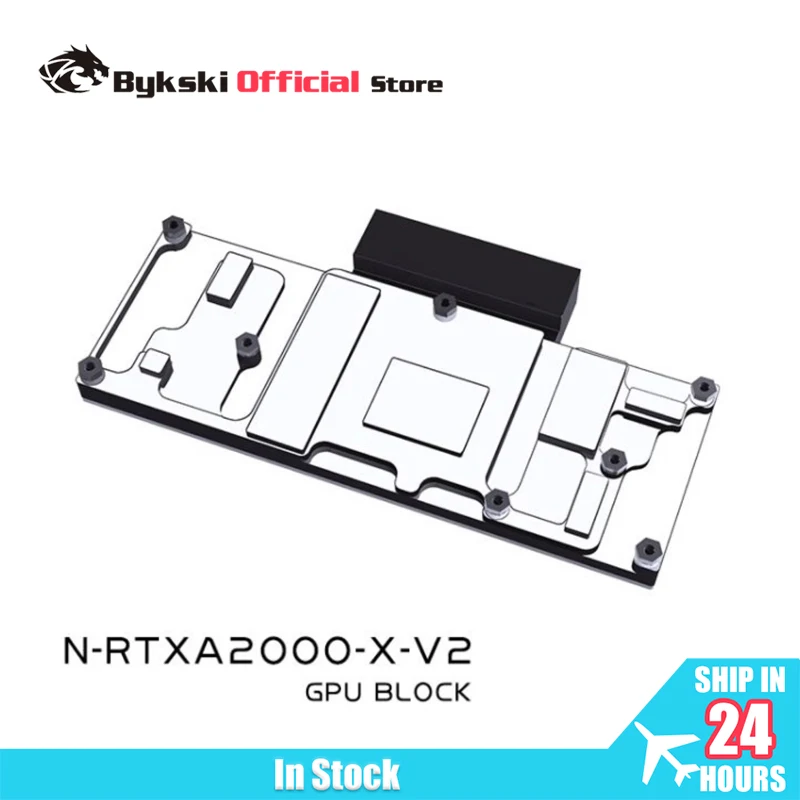 Bykski N-RTXA2000-X-V2 GPU Water Block Use for Leadtek RTX A2000 Video Card / Copper Cooling Radiator / Dense Waterways