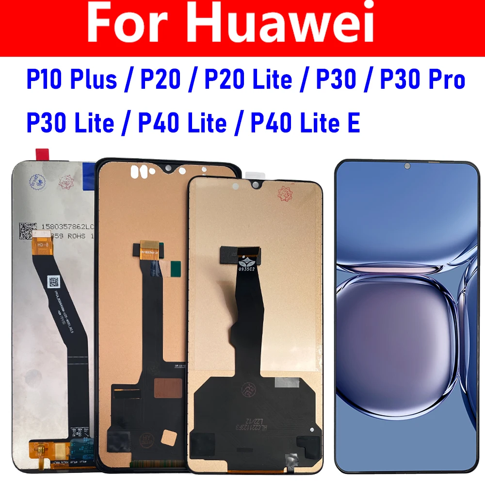 NEW Tested LCD Display Touch Screen Digitizer Assembly Replacement Part For Huawei P30 Pro P40 Lite E  P20 P10 Plus P Smart 2019