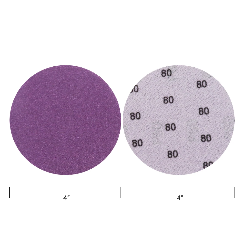30/100Pcs 4 Inch 100mm Purple Hook & Loop Sanding Discs 60#-10000# Waterproof Sandpaper Pads for Metal Wood Car Auto Body