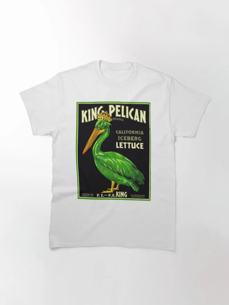 King Pelican California Lettuce - Vintage Produce Ad Poster Classic T-Shirt