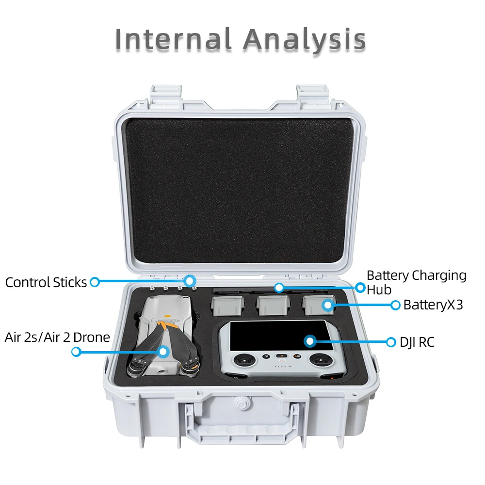 Explosion proof case suitcase For DJI Mavic Air 2 waterproof storage case AIR2S/suitcase drone accessories