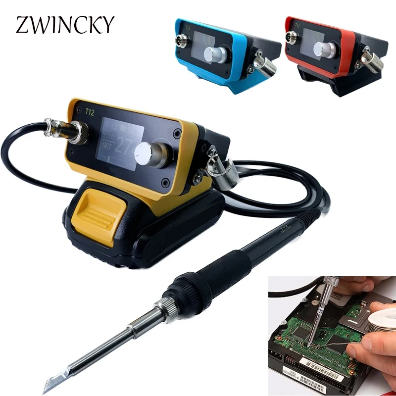 

70W Cordless Electric Solder Station T12 Soldering Iron For Makita/Milwaukee/Bosch Dewalt 18V 20V Li-ion Battery Welding Tool