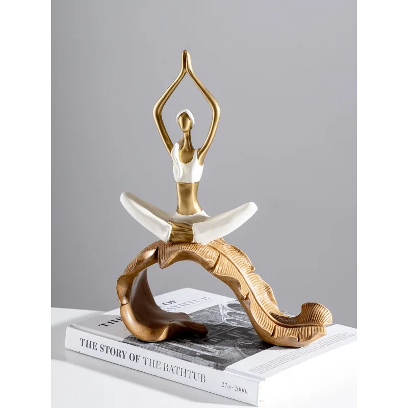 Fitness Sports Yoga Ornament Creative Living Room Pilates Girl Character Modeling