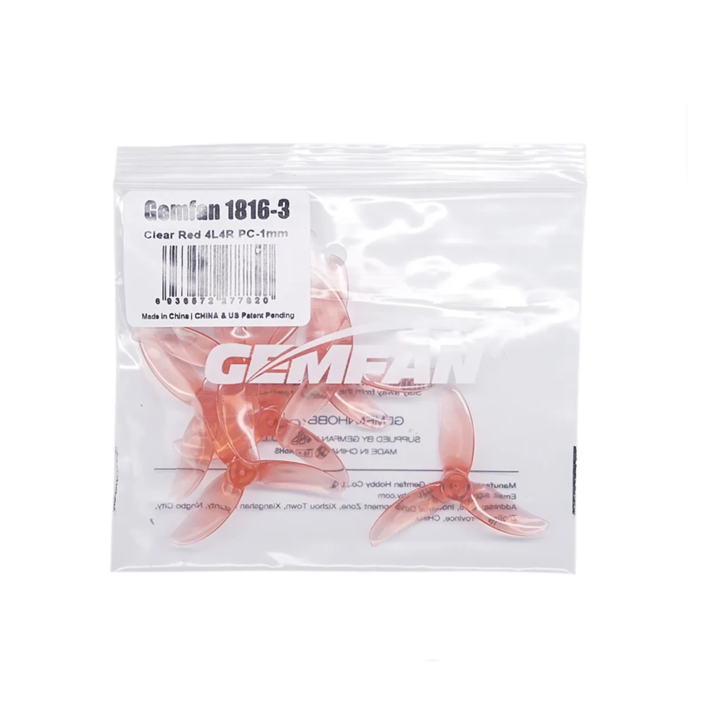 Gemfan (16CW+16CCW) 1816-3 Micro Freestyle Propeller passend für 1103 Brushless-Motoren für 2S Micro Freestyle Drohnen – Detail 6