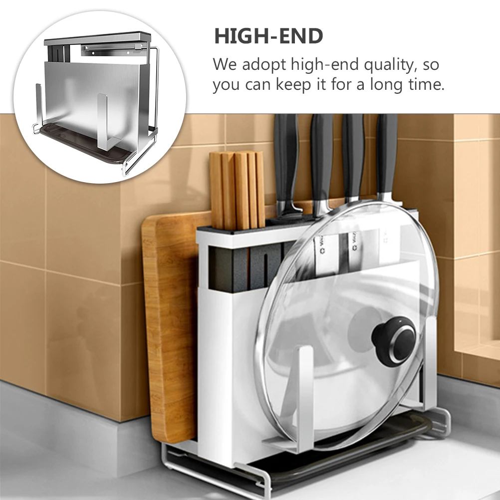 

Knife Holder Chopstick Cage Kitchen Supplies Pot Cover Rack Knifes Cutting Tool Stainless Steel Storage