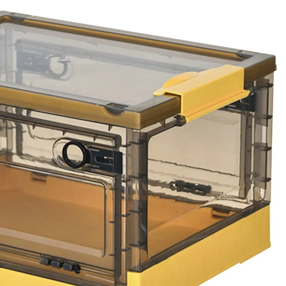 Baule portaoggetti pieghevole di grande capacità Scatola portaoggetti trasparente con forte carico Armadio domestico Abbigliamento Libri giocattolo Organizzatore