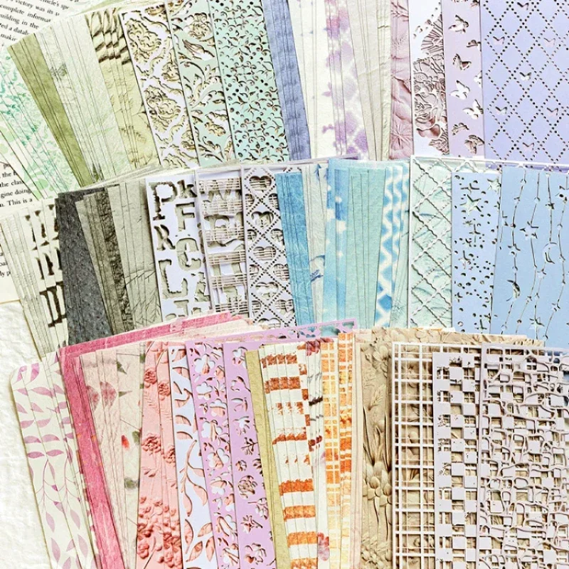 27 Sheets/pack Scrapbooking Craft Hollow Paper of Decoration DIY Journaling Decoupage Collages Multi-use Creative Material