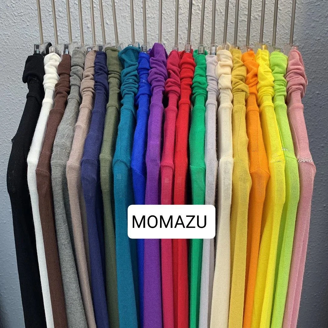 Women's High Collar Thin Base Shirt Candy Color T-Shirt Fashionable Pure Color Autumn Winter Slim Fit Long Sleeve Top