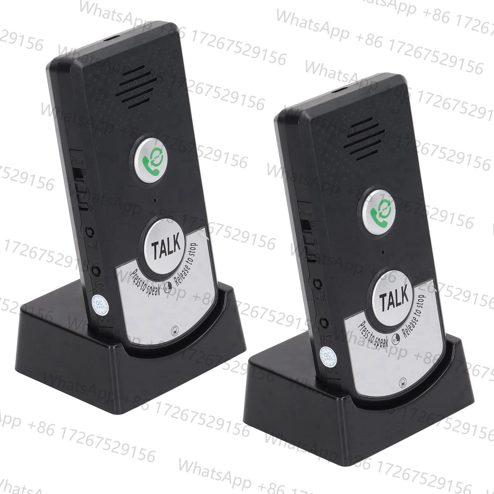 Intercomunicador Inalámbrico de Voz Bidireccional, Intercomunicador Inalámbrico de Largo Alcance, Intercomunicador Impermeable, Sistema de Timbre Inalámbrico