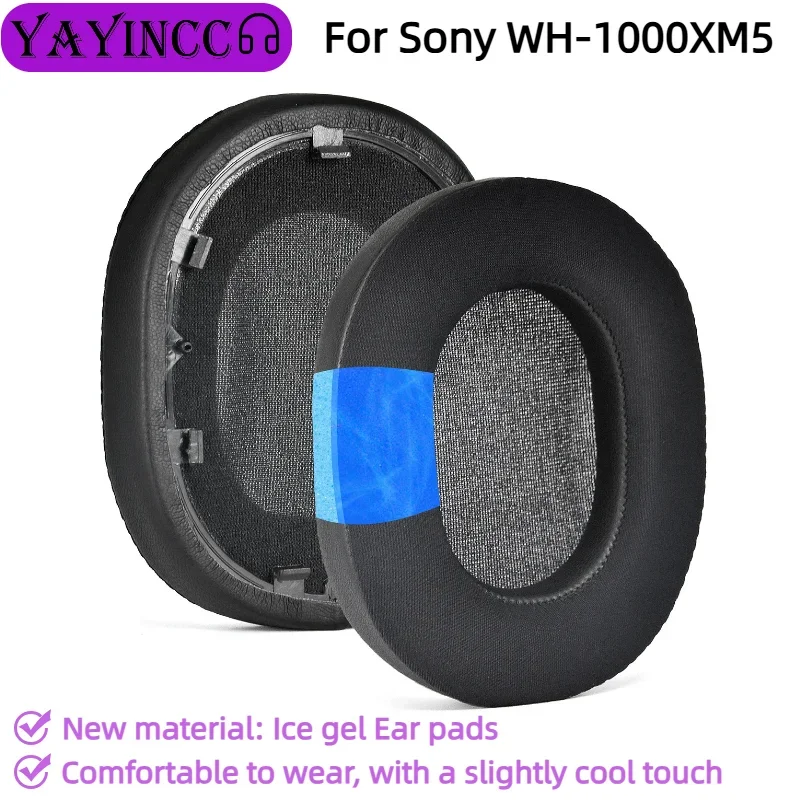 YAYINCC Replacement Ice Gel ear pads For Sony WH-1000XM5 Headset Repair and replace parts with a comfortable wearing experience