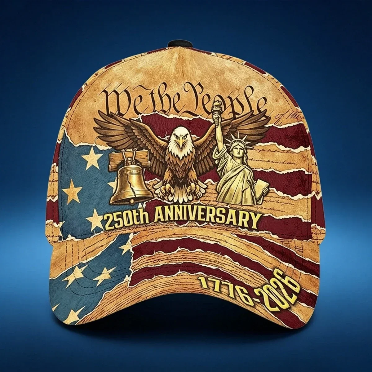 Customization Hats 250Th Anniversary Baseball Cap, Adjustable, Perfect For Festivals, Independence Day, Daily Outings And Photo