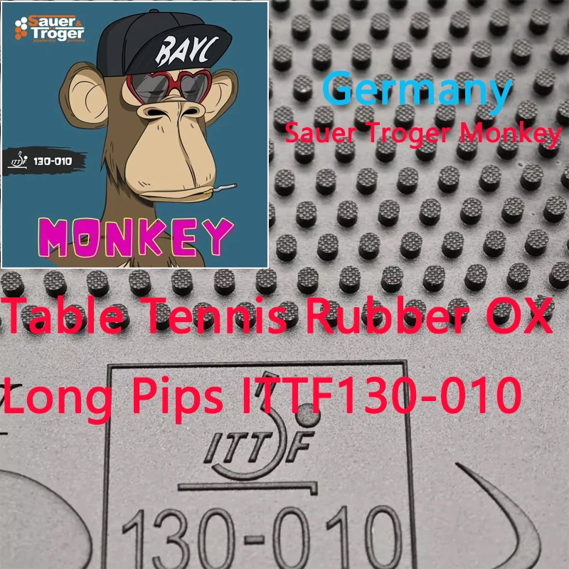 Sauer Troger قرد تنس الطاولة المطاط OX نقاط طويلة ITTF130-010 ألمانيا بينغ بونغ المطاط OX جزيئات صغيرة مكافحة دبوس هجومية