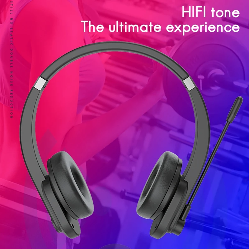 RISE-Telephony سماعة ستيريو مع ميكروفون إلغاء الضوضاء سماعة رأس بخاصية البلوتوث