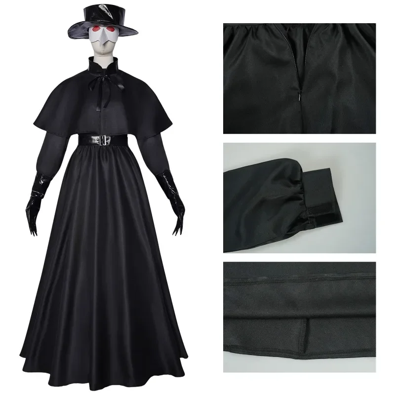 

Steampunk Plague Doctor Clothing Medieval Gothic Cosplay Costumes Raven Mask Halloween Carnival Party Cos Outfits for Men Women