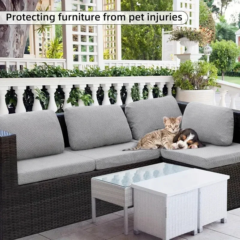 Outdoor Stretch Patio Sofa Kussenhoezen Protector Stretch Afneembare Bank Hoes voor Slaapkamer Kantoor Woonkamer Thuis