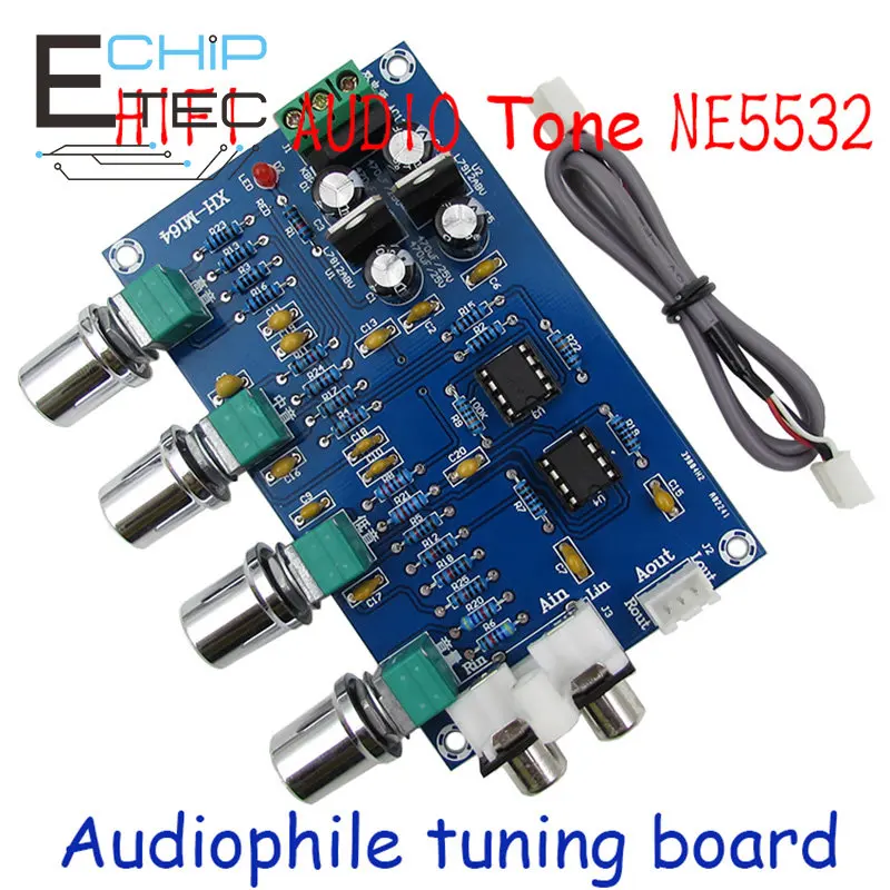 

XH-M164 NE5532 Pre-amplifier Board Tuning Front Board High and Low Volume Adjustment Preamp Board